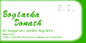 boglarka donath business card