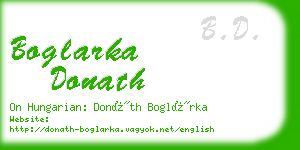 boglarka donath business card